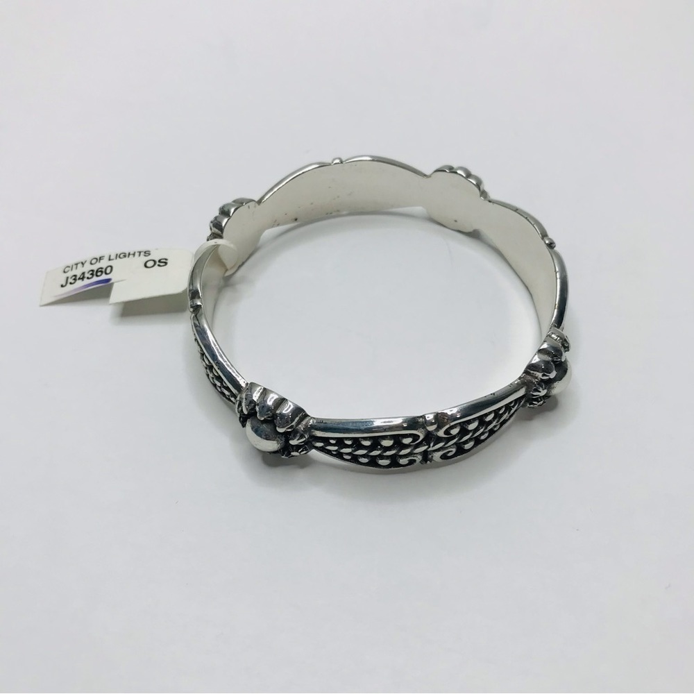 Price firm BRIGHTON City Of Lights Silver Bangle - Picture 2 of 5